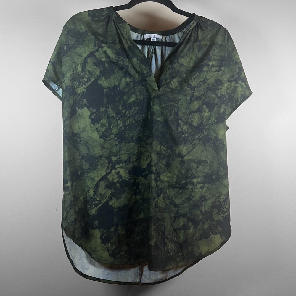 Halston Green and Black Women's Top